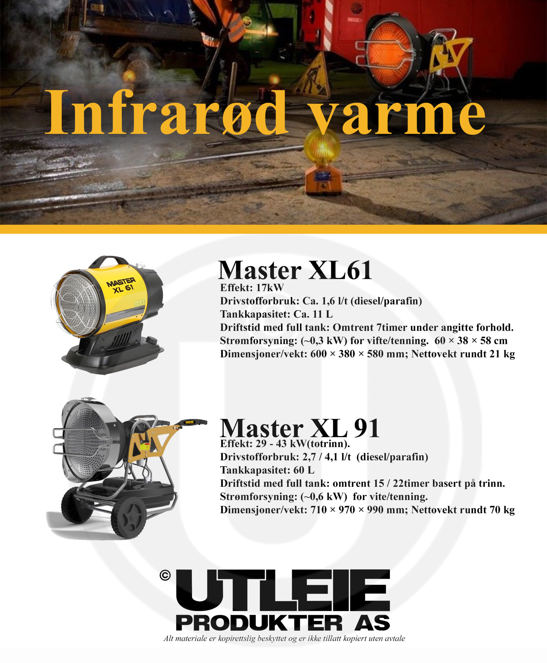 Master XL infrarød ferdig Master Byggtørker