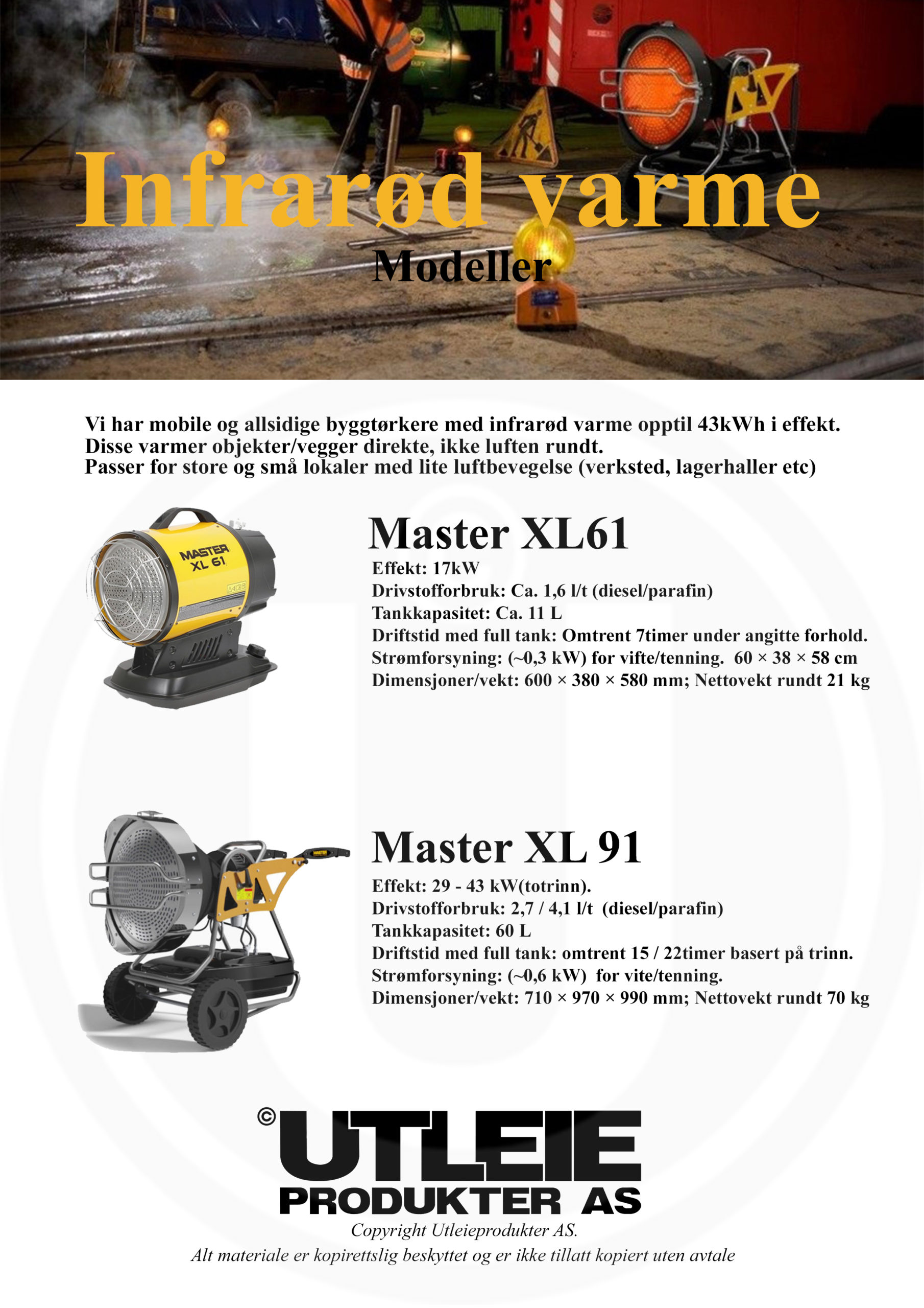 Master XL infrarød v2 Master Byggtørker