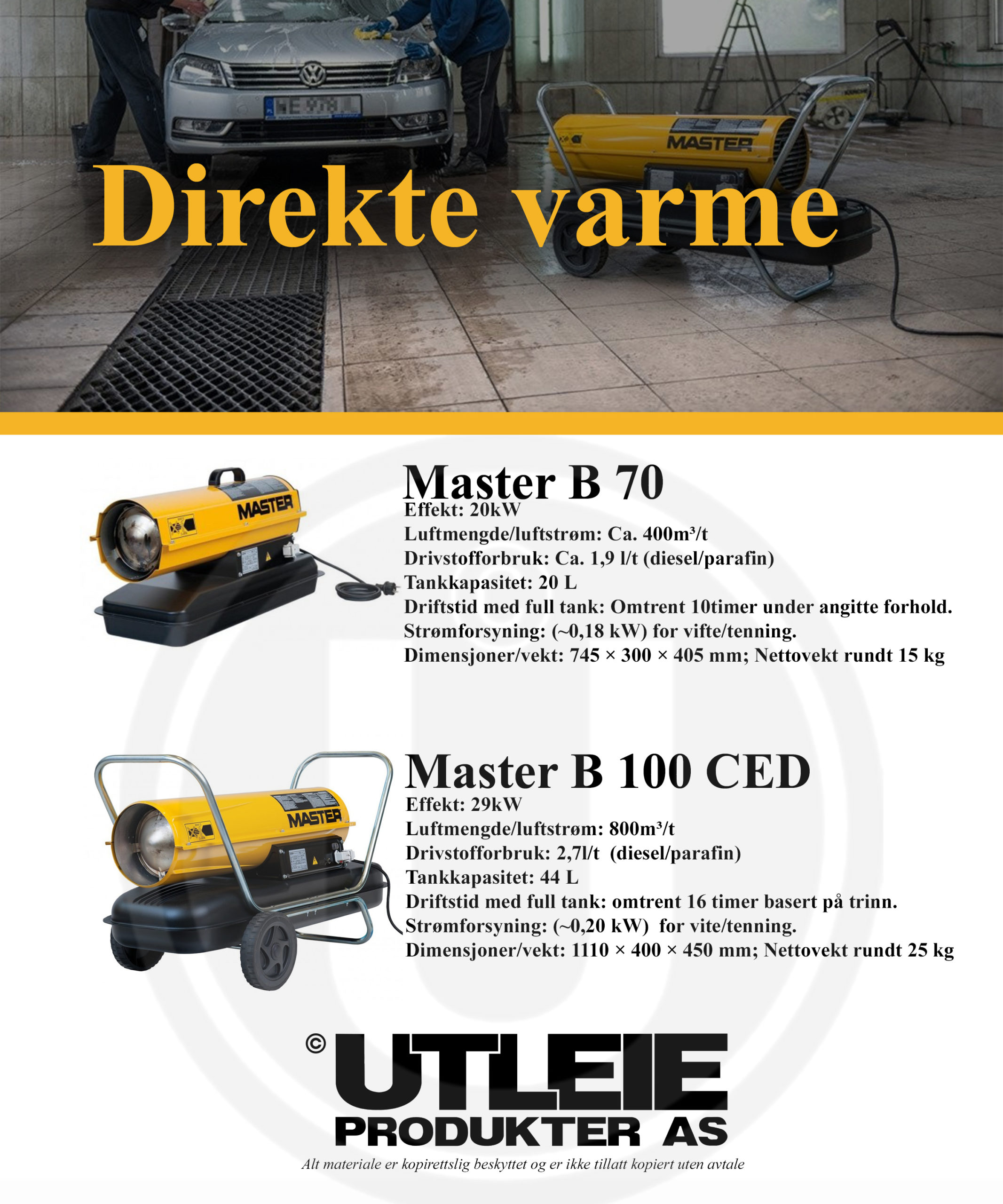 master direkte varme finish Master Byggtørker